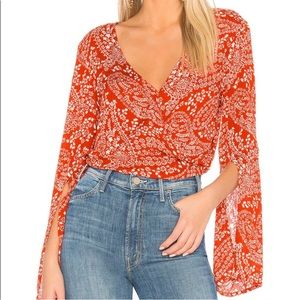 Jack by BB Dakota Floral Wrap Blouse